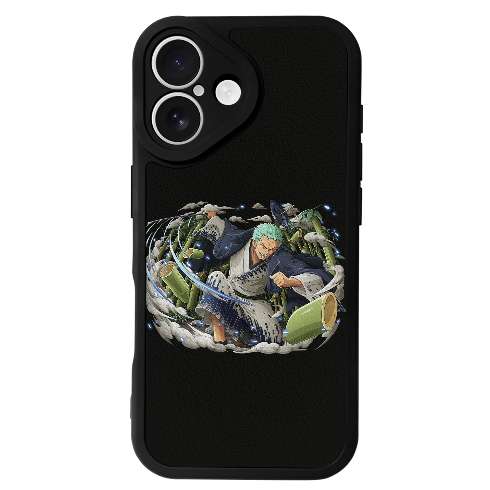 （画像用） ワンピース ロロノア・ゾロ ONE PIECE Roronoa Zoro 【iPhone 16シリーズ対応】シリコンスマホケース（レザー調） 材質：シリコン